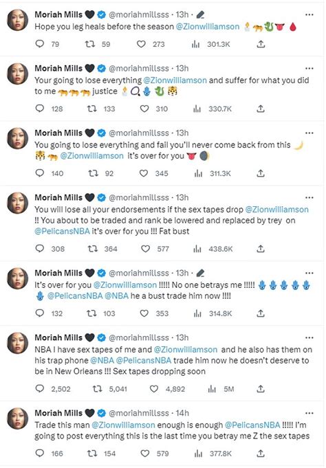 moriah mills zion williams twitter|Twitter Suspends Moriah Mills After She Threatens。